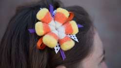 These needle felted candy corn headbands are a sweet little treat for the Halloween season. Rad Megan teaches you with a little wool roving, ribbon, and affection, you can make this modern version of the classic confection!