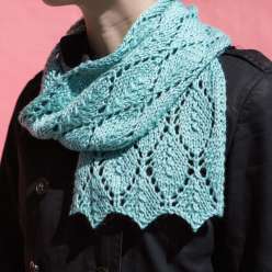 Debbie Stoller demystifies knitting lace by teaching you cast on techniques. She also teaches you how to read a lace knitting chart with this online lesson and diy lace scarf project.