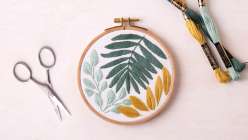 Botanical Leaf Embroidery
