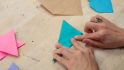 A Star of David origami being made in Faith Hale's Hannukkah Origami class on Creativebug