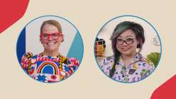 Images of Lisa Congdon and Twinkie Chan from their Crafting Conversations live event on Creativebug