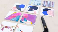 A selection of collages by Erin Wheeler from her Creativebug class 4 x 4 Studies: A Daily Practice