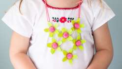 Kids Cricut Crafts: Paper Flower Necklace