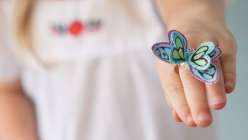 Kids Cricut Crafts: Watercolor Butterfly Rings