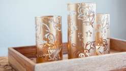 Make stenciled vases using the cricut explore.