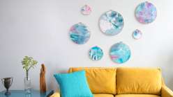 DIY Room Décor: Painted Fabric Wall Art by Courtney Cerruti