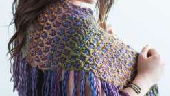 Marly Bird uses three classic shawl shapes—side-to-side, crescent, and top-down triangle— for customizing and ideal for crochet building skills and crochet projects. 