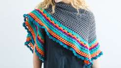 Marly Bird uses three classic shawl shapes—side-to-side, crescent, and top-down triangle— for customizing and ideal for crochet building skills and crochet projects. 