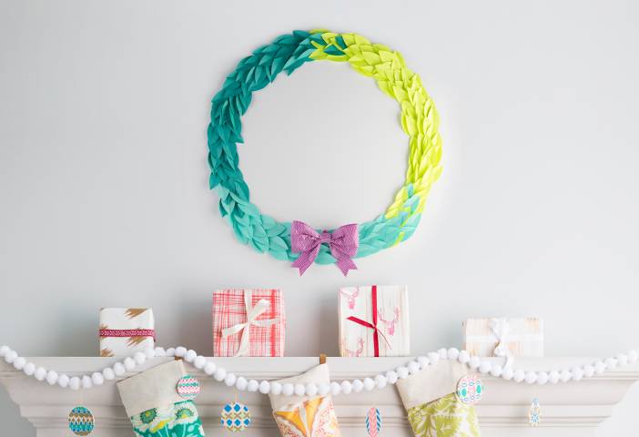 Post-It Holiday Wreath