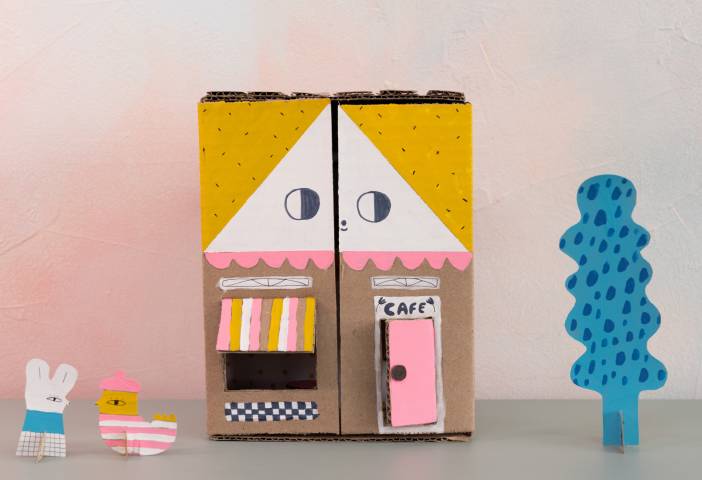 How To Make Modern Paper Dollhouse with Paper Items Online