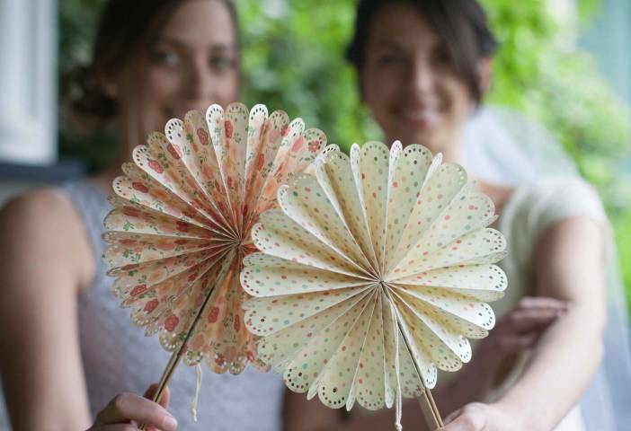 Paper Wedding Crafts: DIY Fans by Lia Griffith - Creativebug