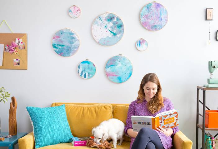 DIY Room Décor: Painted Fabric Wall Art by Courtney Cerruti ...