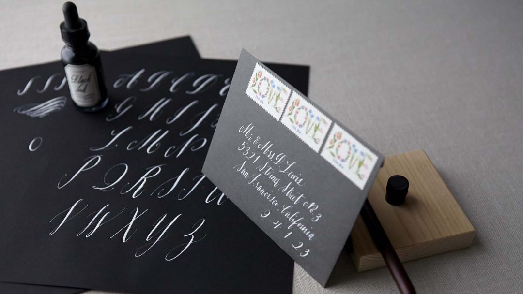 Modern Calligraphy: White Ink on Black Paper by Maybelle Imasa-Stukuls ...