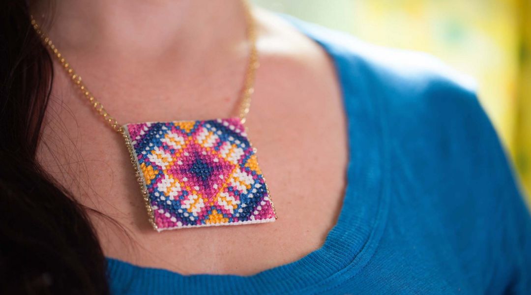 Cross Stitch Pendant