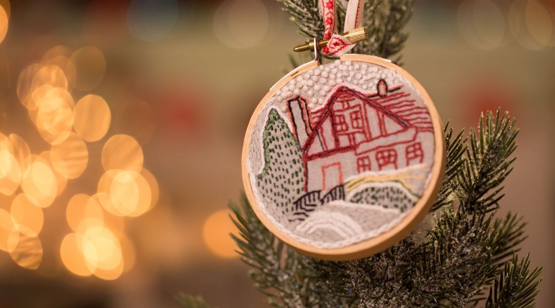 Embroidered Photo Ornament