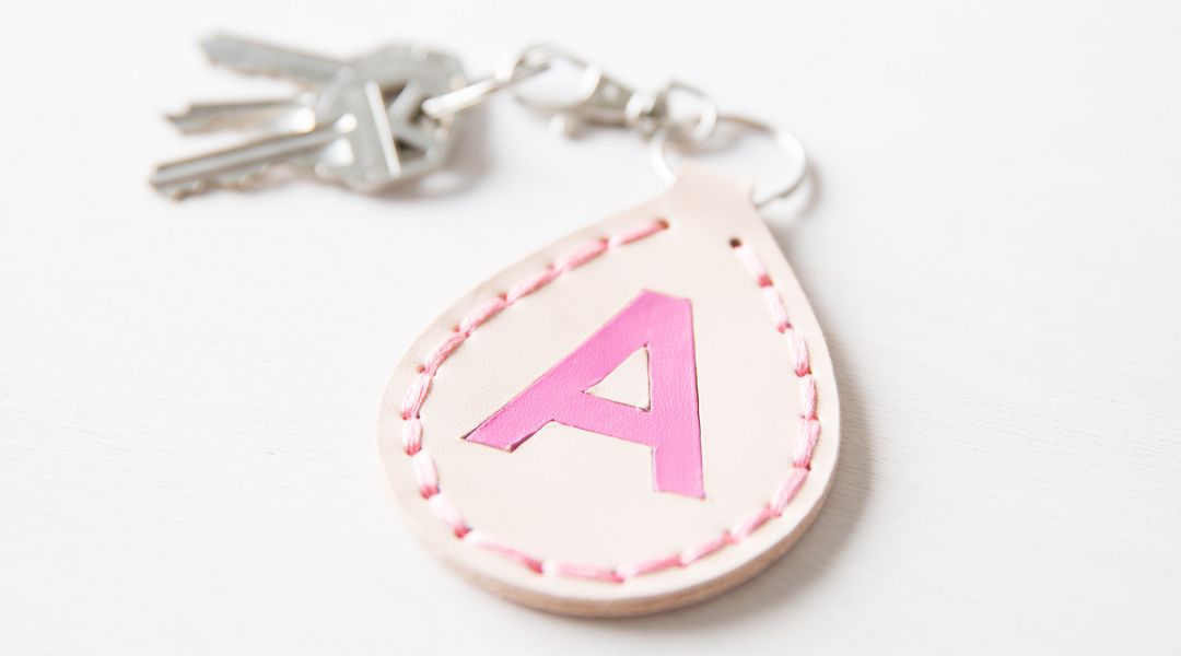 Download Cricut Crafts: Monogrammed Leather Keychain by Amber of Damask Love - Creativebug