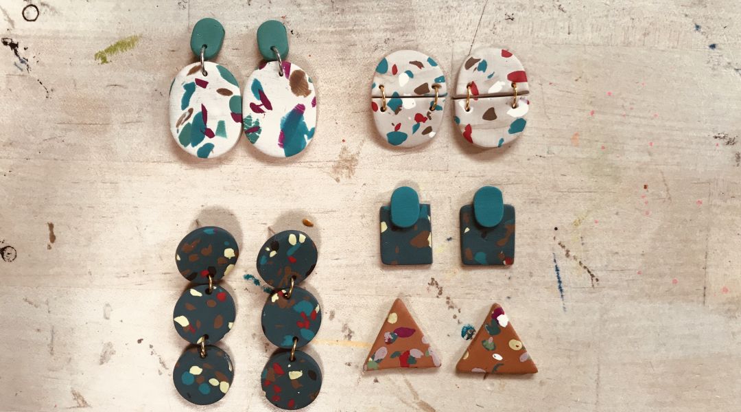 Faux Terrazzo Earrings: 11/13/18