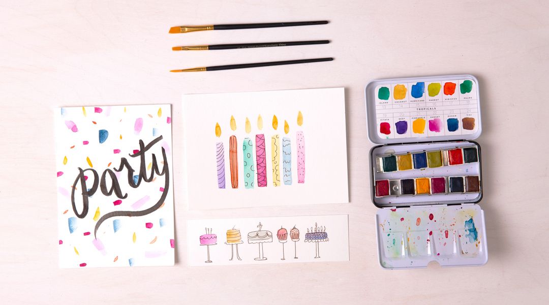 Simple Watercolor Cards: 5/16/19
