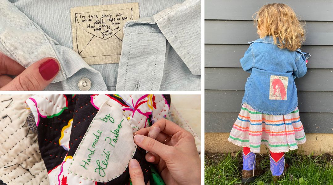 Crafting Together with Heidi and Faith: Handmade Labels