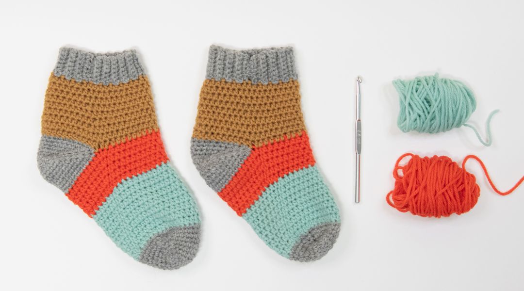 Toe-Up Crocheted Socks in the Round