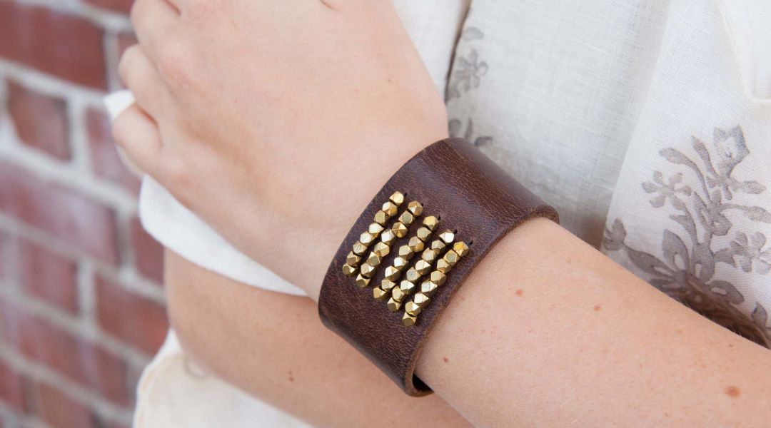 Boho Leather Cuff