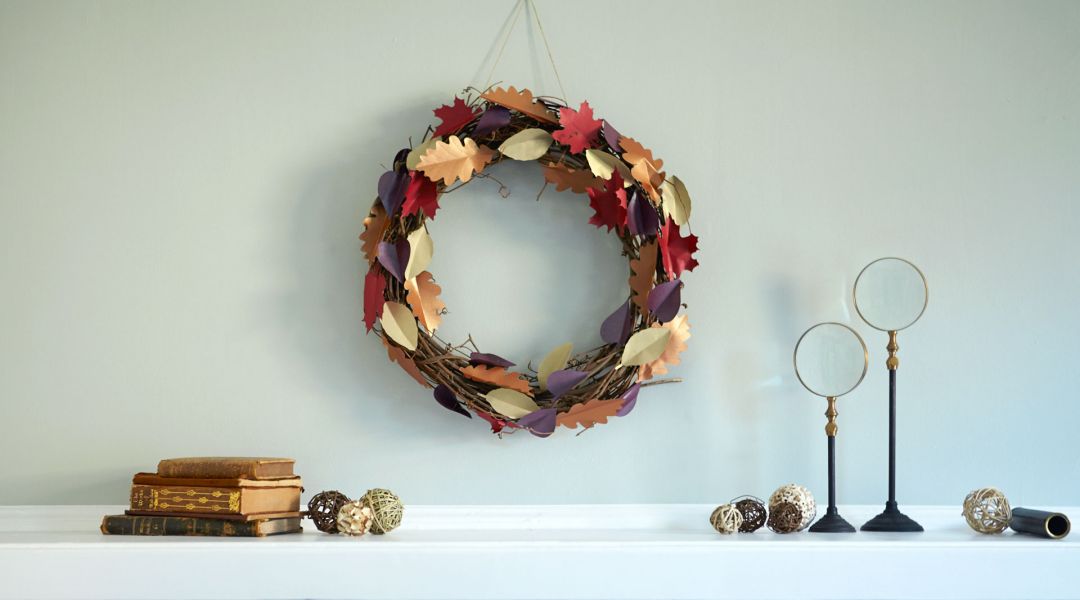 Cricut Crafts: DIY Fall Leaves Wreath by Lia Griffith - Creativebug