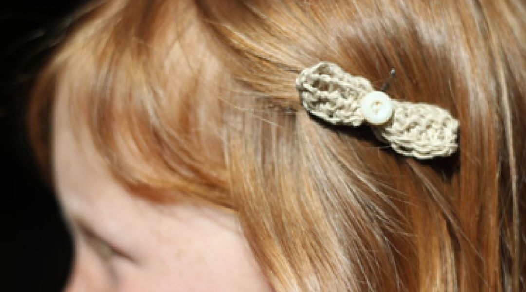 Crochet Bow Hairpin