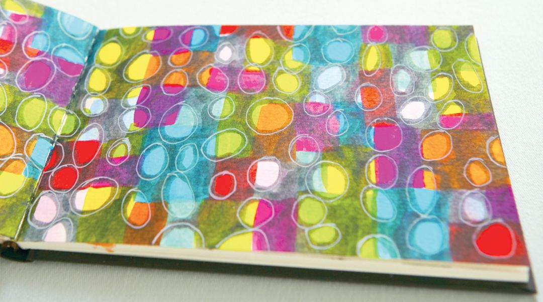 Sketchbook Explorations: Layered Abstract Drawing with Brush and Gel Pens