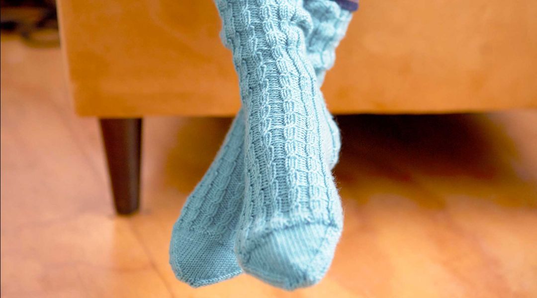 How to Knit Twisted Rib Socks