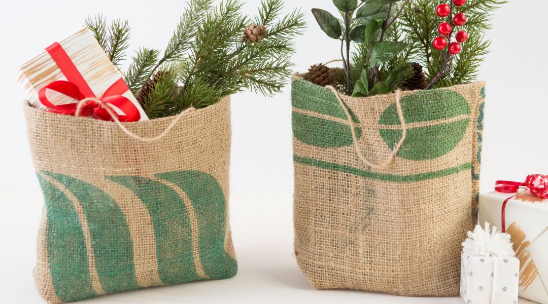 Sew Burlap Gift Bags