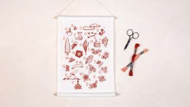 Embroidered ABC Wall Hanging