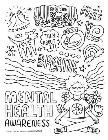 Mental Health Awareness Coloring Page
