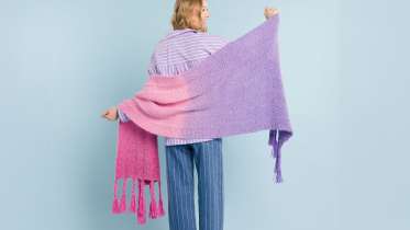 Braided Fringe Knit Blanket Scarf