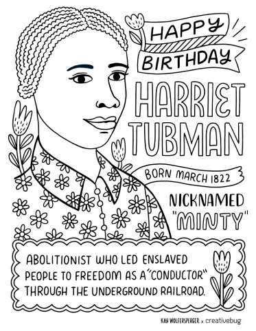Harriet Tubman Coloring Page