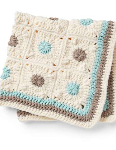 Little Dots Crochet Baby Blanket