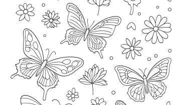 Butterflies Coloring Page
