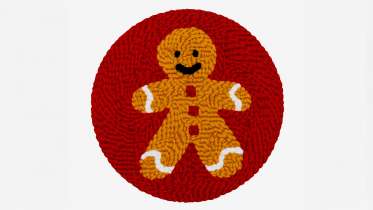 Punch Needle Gingerbread Man