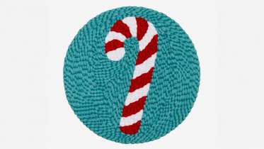 Punch Needle Candy Cane