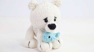 Stuffed Toy Polar Bear and Fish