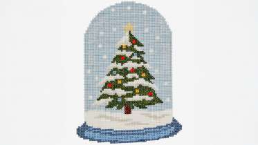 Cross Stitch Tree Globe
