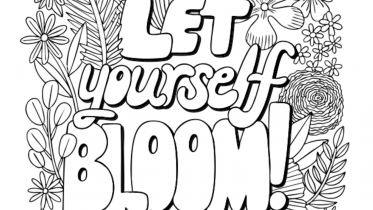 Let Yourself Bloom Coloring Page
