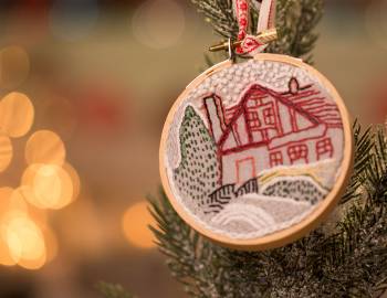 Embroidered Photo Ornament