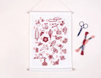 Embroidered ABC Wall Hanging: A Daily Practice