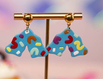 Make Confetti Dangle Earrings with Polymer Clay
