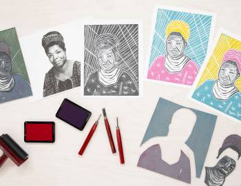 Carve and Print a Multi-Block Relief Portrait