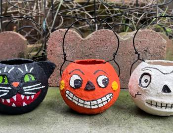 Crafting Together: Vintage-Inspired Halloween Buckets