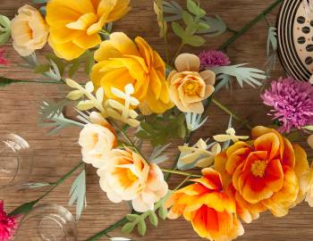 Paper Flowers: Make a Wild Rose and Thistle Centerpiece