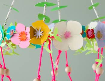 Cricut Crafts: Paper Flower Chandelier