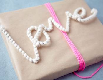 Make Valentine's Day Yarn-Wrapped Wire Words