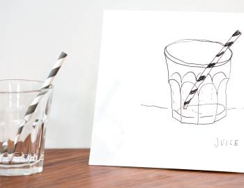 How to Draw a Juice Glass